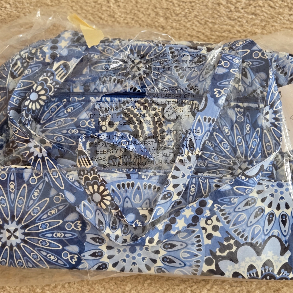 Blue Floral Diaper Bag